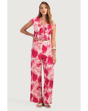 Trina Turk Long Weekend Pant - Red
