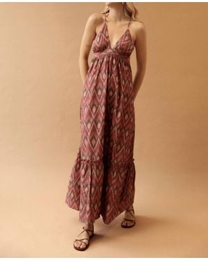 Guadalupe Abbie Long Dress - Brown
