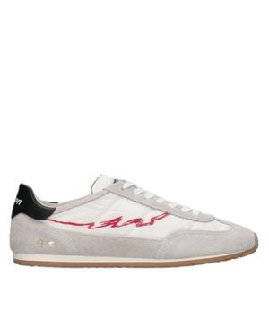 ENTERPRISE JAPAN Mondialito 01 Suede Fabric Sneakers - White