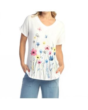 Jess & Jane Chloe Mineral Washed Cotton Double Gauze Top - White