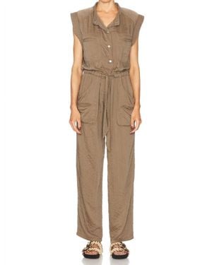 Isabel Marant Suzie Cap Sleeves Jumpsuit - Natural