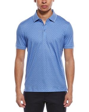 RAFFI Jacquard Printed Polo Shirt - Blue