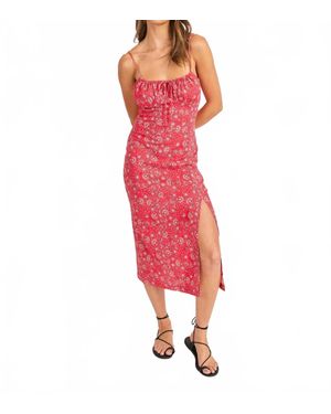 Sadie & Sage Firecracker Midi Dress - Red