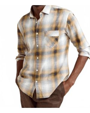 Billy Reid Melange Shadow Plaid John T Shirt - Multicolor