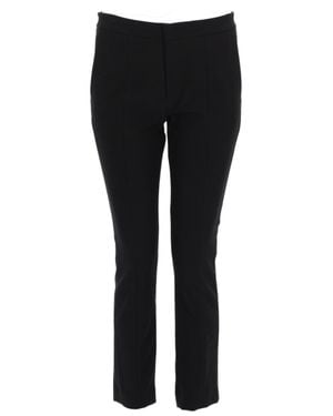 Vince Tailored Mid-Rise Cotton-Blend Slim Pants - Black