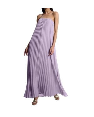 BCBGMAXAZRIA Pleated Long Gown - Purple