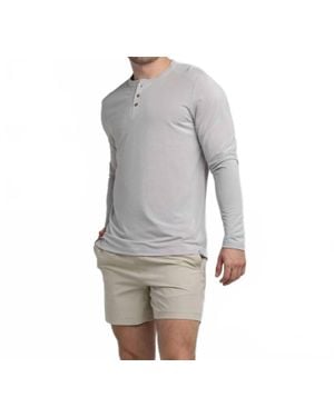 The Shirt Company Max Comfort Henley Top - Gray