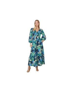 Lilly Pulitzer Deacon 3/4 Sleeve V-Neck Dress, Cotton - Black