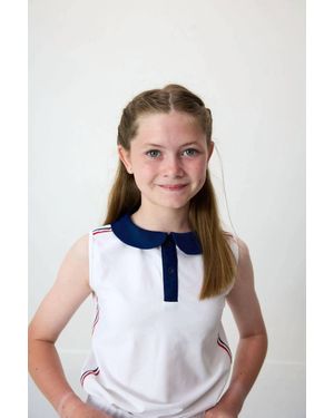 Courtside Kids Girly Girl Tank Top - White