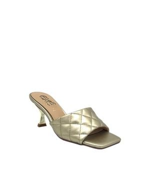 Exe' Quilted Slide Mule - Metallic