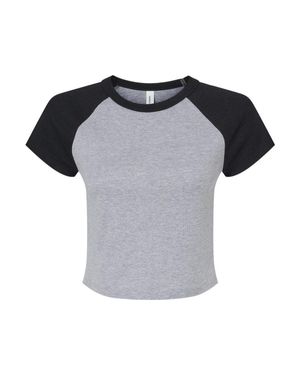 Bella Canvas Micro Rib Raglan Baby Tee - Black