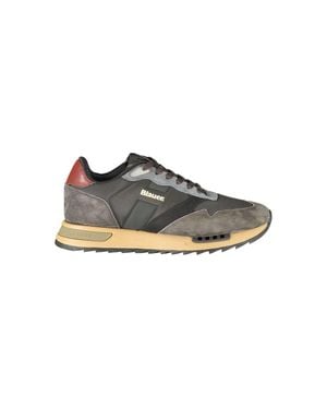 Blauer Nero Polyurethane Uomo Sneaker - Gray