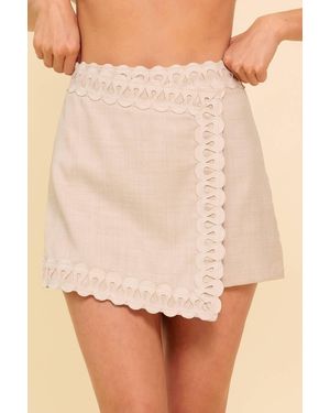 TRUEDAMES Surfing By Moonlight Woven Skort - Natural