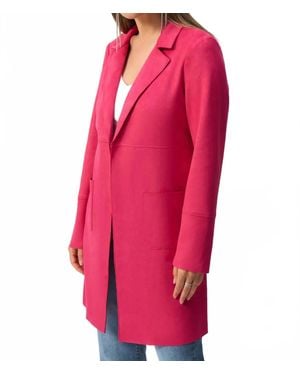 Joseph Ribkoff Scuba Suede Straight Jacket - Pink