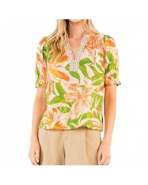 Thml Hibiscus Floral Blouse - Yellow