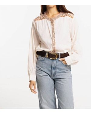 Bindu Lola Embroidered Blouse - Blue