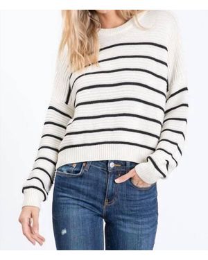 Hailey & Co Winter Wonder Striped Sweater - White