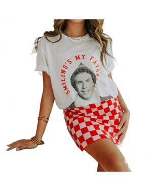 Friday + Saturday Smiling's My Favorite Tee - Red