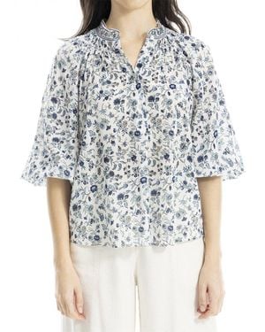 Max Studio 3/4-Sleeve Blouse - White