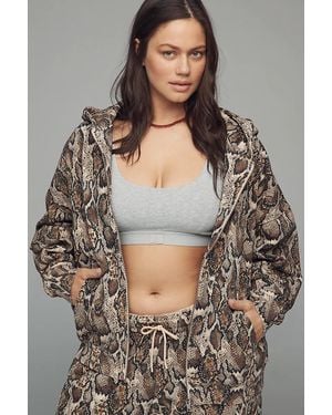 AFRM Oren Plus Cotton Zip-Up Hoodie - Gray