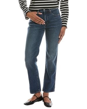 Madewell The Longline Midnight Waters Wash Straight Jean - Blue