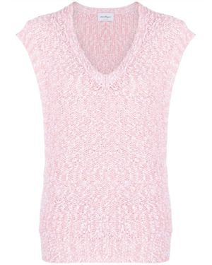 Ferragamo Knitted Bouclé Top - Pink