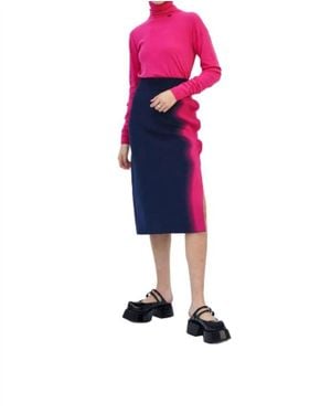 Ph5 Elsa Wavy Midi Skirt - Red