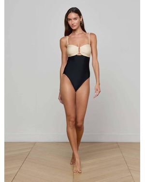 L'Agence Resort-Ready Bandeau One-Piece Swimsuit - Black