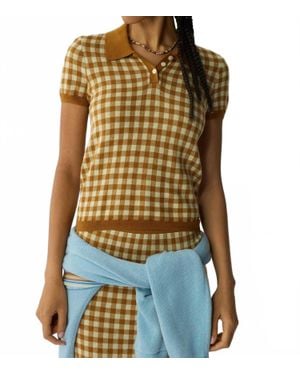 Guest In Residence Gingham Shrunken Polo - Multicolor