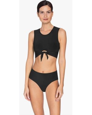 Robin Piccone Ava Tank Bikini Top - Black