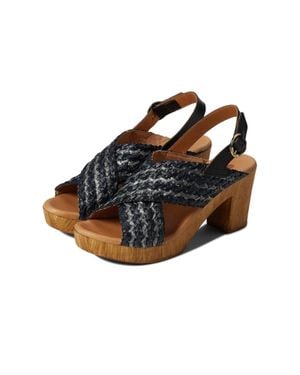 Eric Michael Martie Sandals Block Heel Slingback Rhs8937 - Black