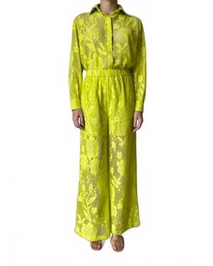 Hemant & Nandita Nysa Wide Leg Pants - Yellow