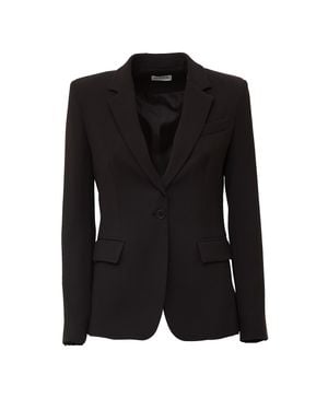 P.A.R.O.S.H. Single-Button Cady Tailored Blazer - Black