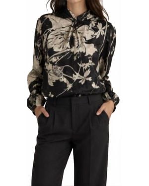 Lavender Brown Rosalee Top - Black
