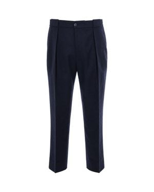 BRIGLIA Portobello Wool-Blend Straight-Leg Pants - Blue