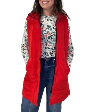Michelle Mae Harlow Long Vest - Red