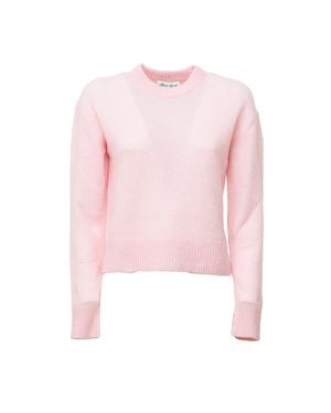 MC2 Saint Barth Soft Round Neck Ribbed Knit Sweater - Pink