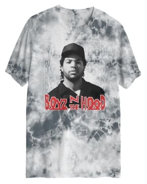 Hybrid Tie-Dye Cotton Graphic T-Shirt - Gray