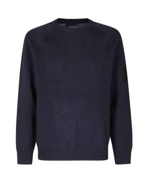 OUTHERE Woodveil Raglan Sleeves Wool-Cotton Sweater - Blue