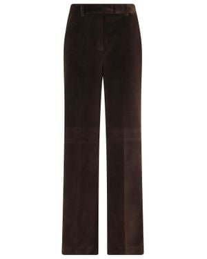 Circolo 1901 Straight Leg Velvet Pants With Smooth Texture - Black