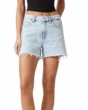 Mavi Heidi Denim Cut Off Shorts - Blue