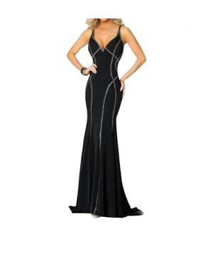 Karishma Creations Beautiful Shimmery Evening Gown - Black
