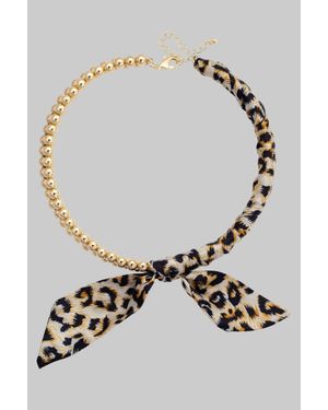 Canvas Style Maia Ball Bead Scarf Necklace - Metallic