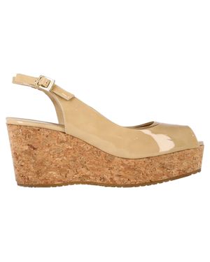 Jimmy Choo Cork Platform Slingback Wedge - Natural