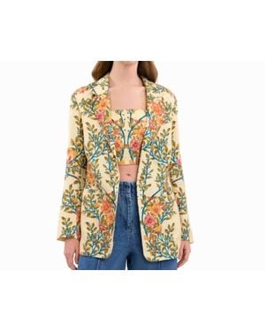 Rebecca Taylor Cleo Printed Blazer - Blue