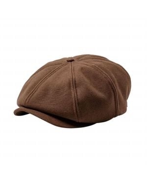 Brixton Brood Sherpa Snap Cap - Brown