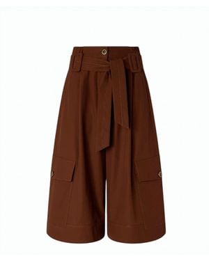 Pinko Patricia Belted Cargo Short Pants - Brown