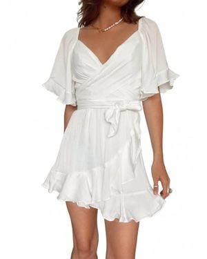 One And Only Collective Olivia Satin Mini Dress - White