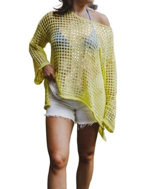 Pol Surfs Up Crochet Top - Yellow
