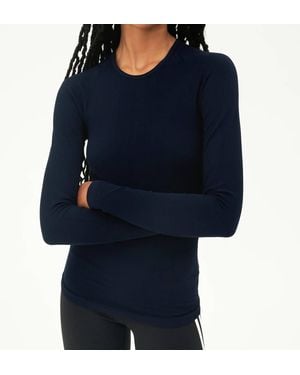 Splits59 Loren Seamless Long Sleeve Tee - Blue
